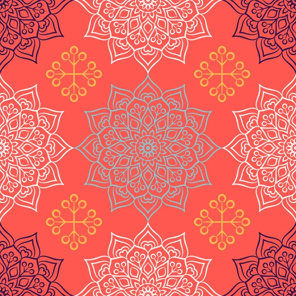 etnik çiçek seamless modeli