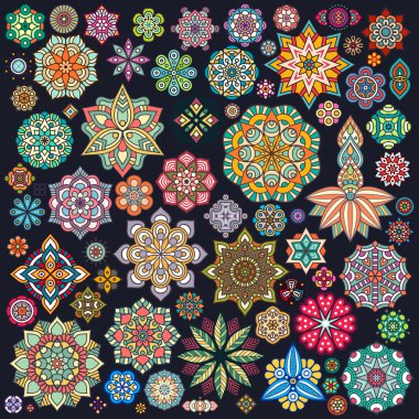 etnik çiçek seamless modeli