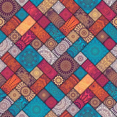 etnik çiçek seamless modeli