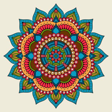 Vektör Hintli Mandala