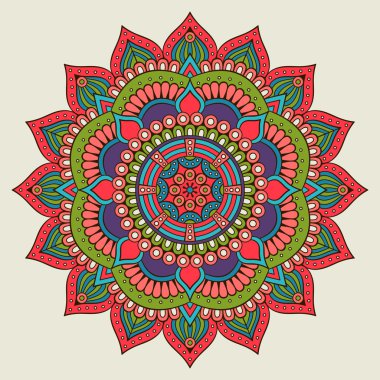 Vektör Hintli Mandala