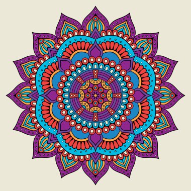 Vektör Hintli Mandala