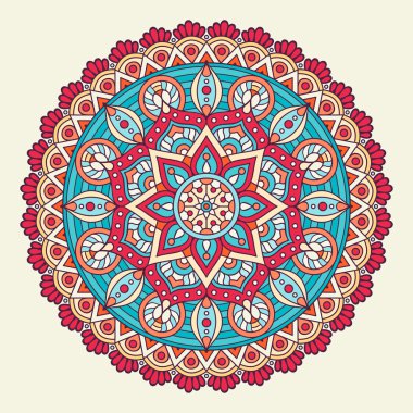 Vektör Hintli Mandala