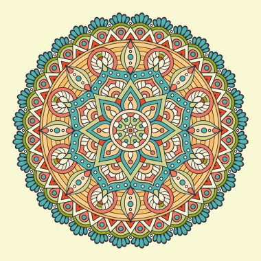 Vektör Hintli Mandala