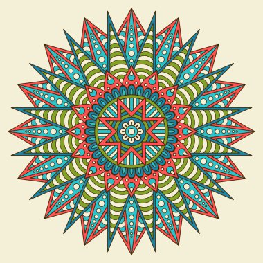 Vektör Hintli Mandala