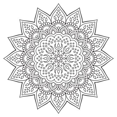 Vektör Hintli Mandala