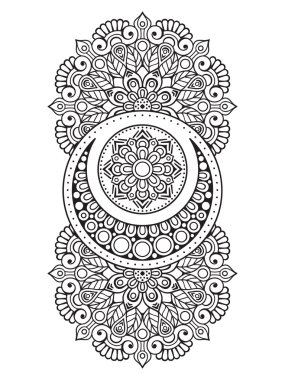 Vektör Hintli Mandala