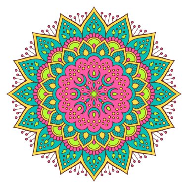 Vektör Hintli Mandala