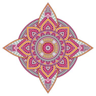 Vektör Hintli Mandala