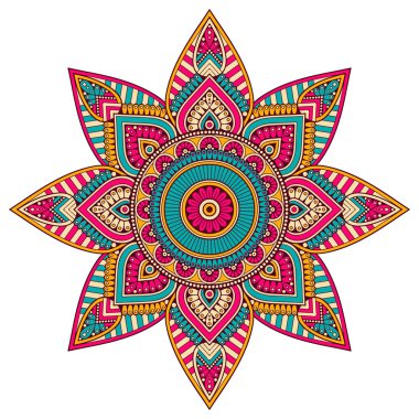 Vektör Hintli Mandala