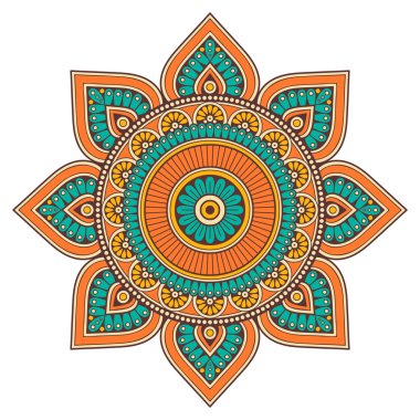 Vektör Hintli Mandala