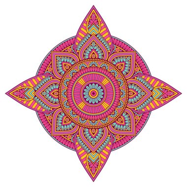 Vektör Hintli Mandala
