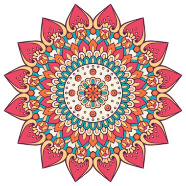 Vektör Hintli Mandala