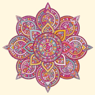 Vektör Hintli Mandala