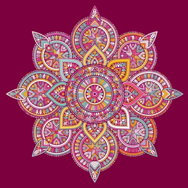 Vektör Hintli Mandala