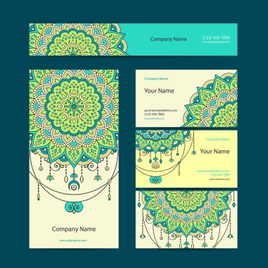 Kartvizit. Vintage dekor elementleri.