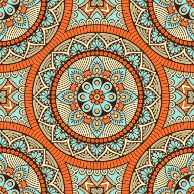 etnik çiçek seamless modeli