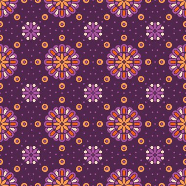 etnik çiçek seamless modeli