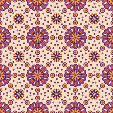 etnik çiçek seamless modeli