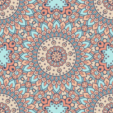 etnik çiçek seamless modeli