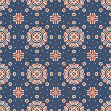 etnik çiçek seamless modeli