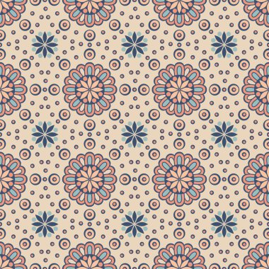 etnik çiçek seamless modeli