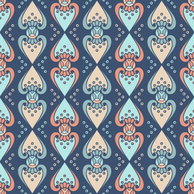 etnik çiçek seamless modeli