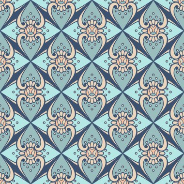 etnik çiçek seamless modeli