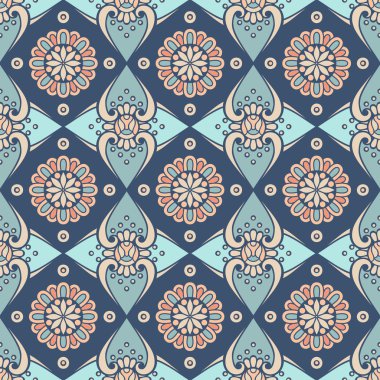 etnik çiçek seamless modeli