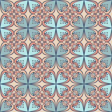 etnik çiçek seamless modeli