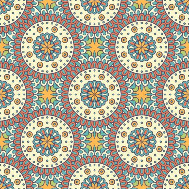 etnik çiçek seamless modeli