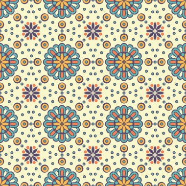 etnik çiçek seamless modeli