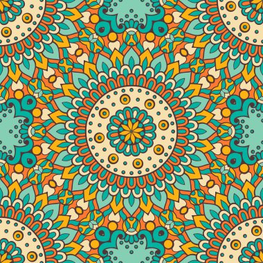 etnik çiçek seamless modeli