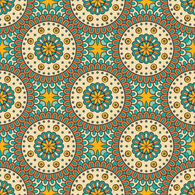 etnik çiçek seamless modeli