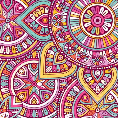 Etnik çiçek deseni