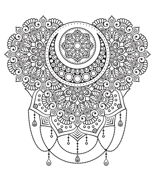 Vektor indian Mandala - Stok Vektor