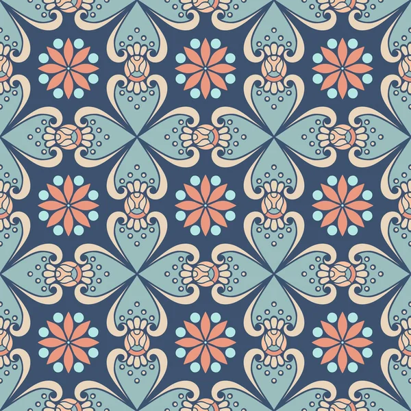 etnik çiçek seamless modeli