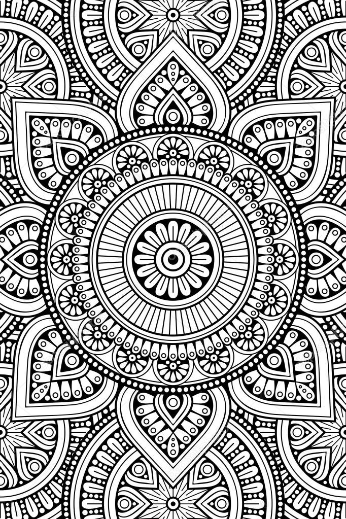 Vector indian Mandala background Stock Vector Image by ©VikaSnezh #119281170