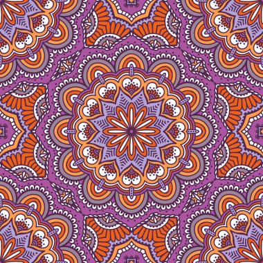 etnik çiçek seamless modeli