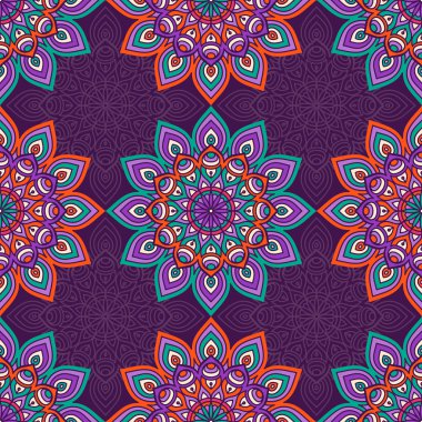 etnik çiçek seamless modeli