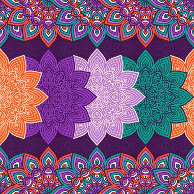 etnik çiçek seamless modeli