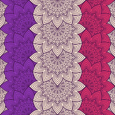 etnik çiçek seamless modeli