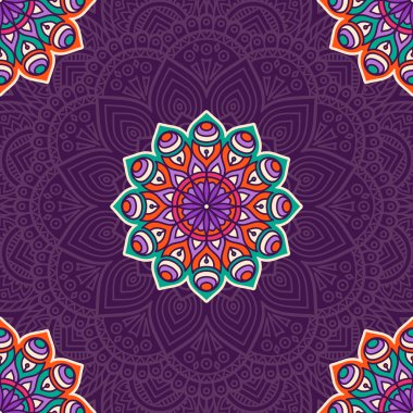 etnik çiçek seamless modeli