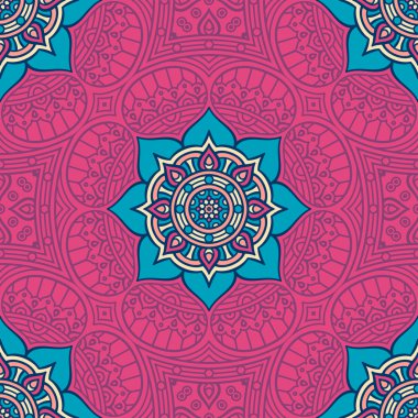 etnik çiçek seamless modeli