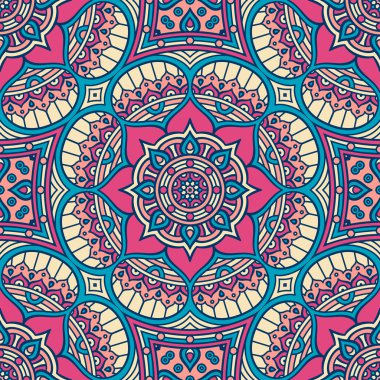 etnik çiçek seamless modeli