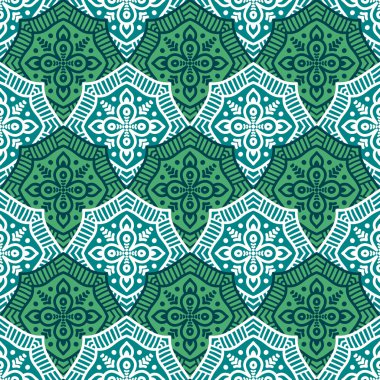 etnik çiçek seamless modeli