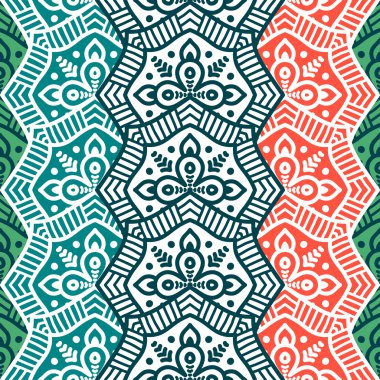 etnik çiçek seamless modeli