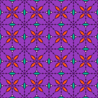 etnik çiçek seamless modeli