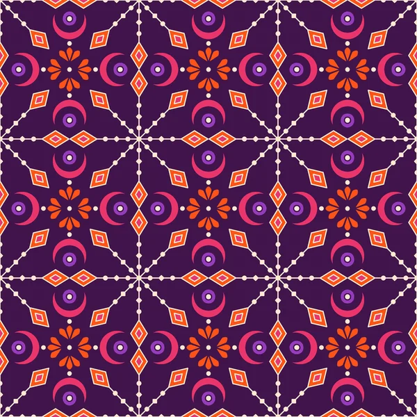 Ethnic floral seamless pattern — Stock Vector