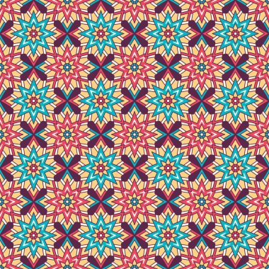 etnik çiçek seamless modeli